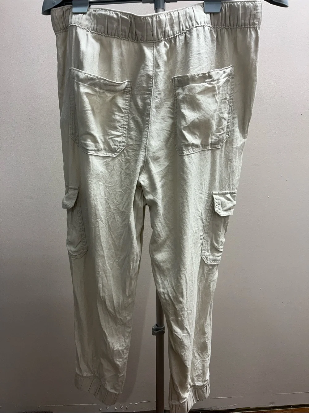 St. John's Bay Cream Cargo Jogger Pants with Drawstring